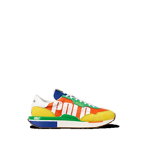 Ralph Lauren Train 89 Logo Suede & Oxford Sneaker