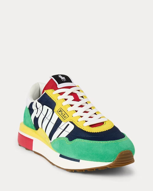 Ralph Lauren Train 89 Logo Suede & Oxford Sneaker