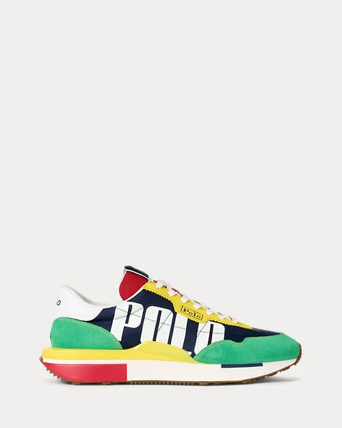 Ralph Lauren Train 89 Logo Suede & Oxford Sneaker