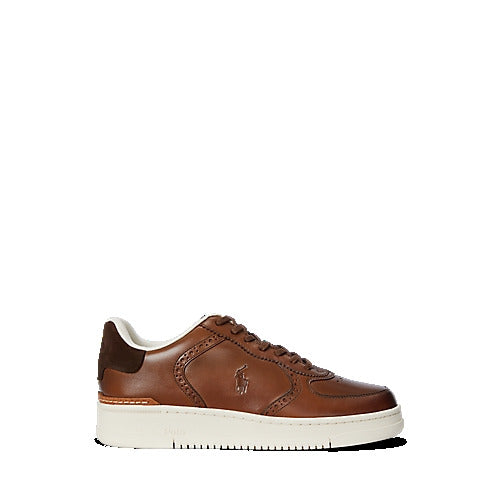 Ralph Lauren Masters Court Burnished Leather Sneaker