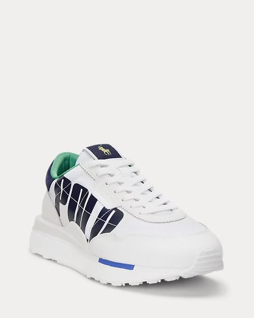 Ralph Lauren Train 89 Logo Leather & Oxford Sneaker