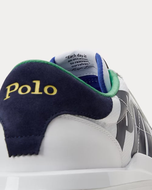 Ralph Lauren Train 89 Logo Leather & Oxford Sneaker