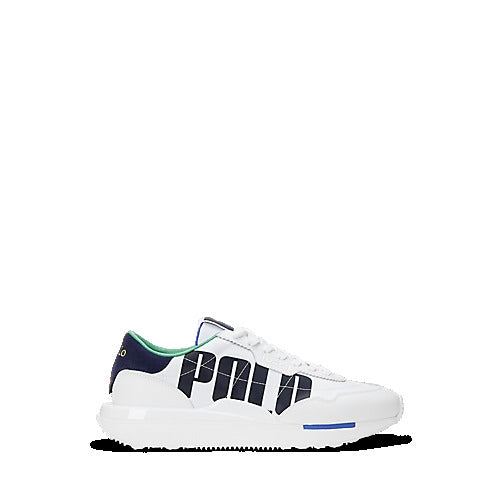 Ralph Lauren Train 89 Logo Leather & Oxford Sneaker