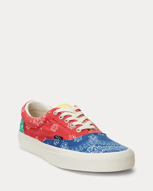 Ralph Lauren Keaton Bandanna-Print Canvas Sneaker