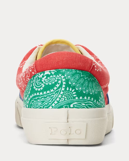 Ralph Lauren Keaton Bandanna-Print Canvas Sneaker