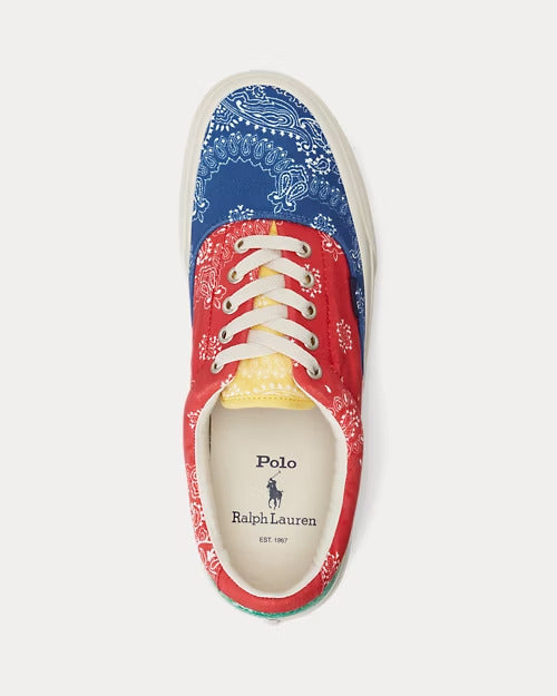 Ralph Lauren Keaton Bandanna-Print Canvas Sneaker