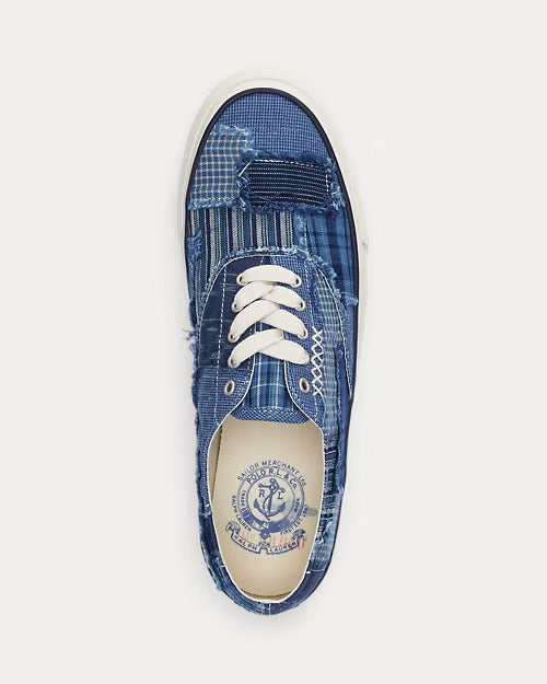 Ralph Lauren Keaton Indigo Patchwork Sneaker