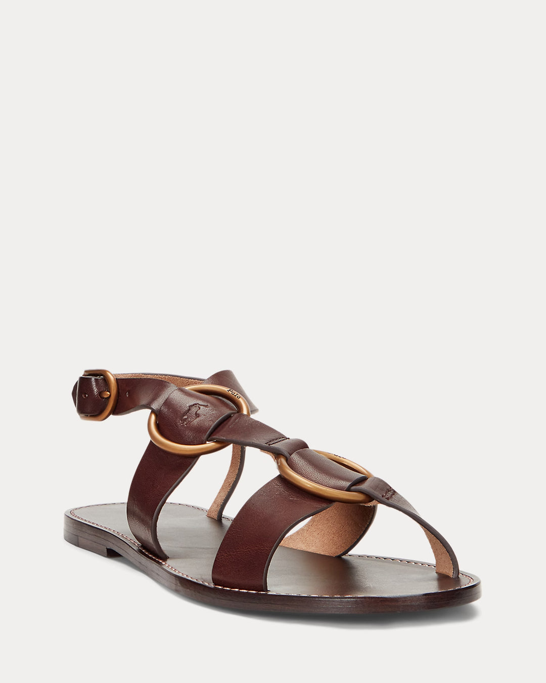 Ralph Lauren Double O-Ring Leather Sandal