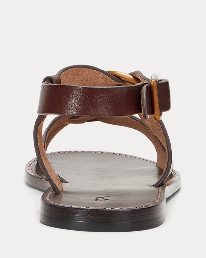 Ralph Lauren Double O-Ring Leather Sandal