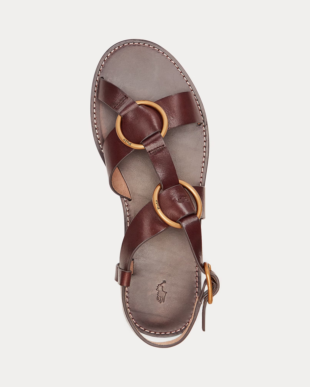 Ralph Lauren Double O-Ring Leather Sandal