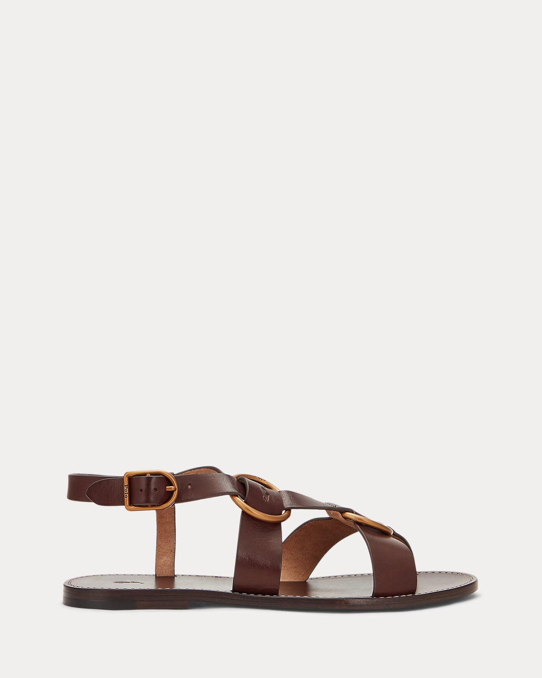 Ralph Lauren Double O-Ring Leather Sandal