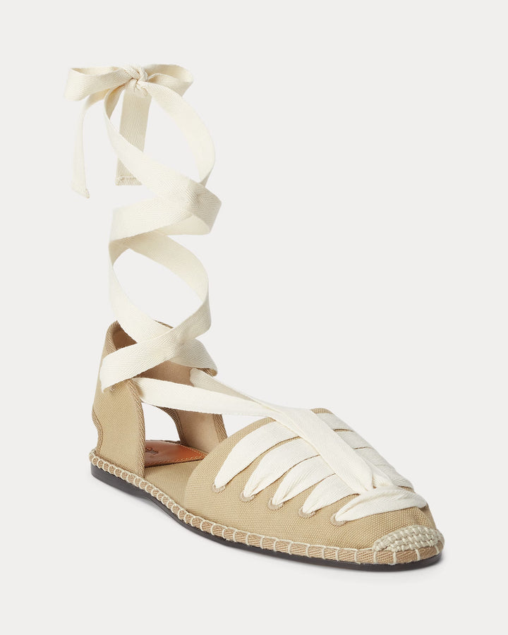 Ralph Lauren Canvas Lace-Up Espadrille
