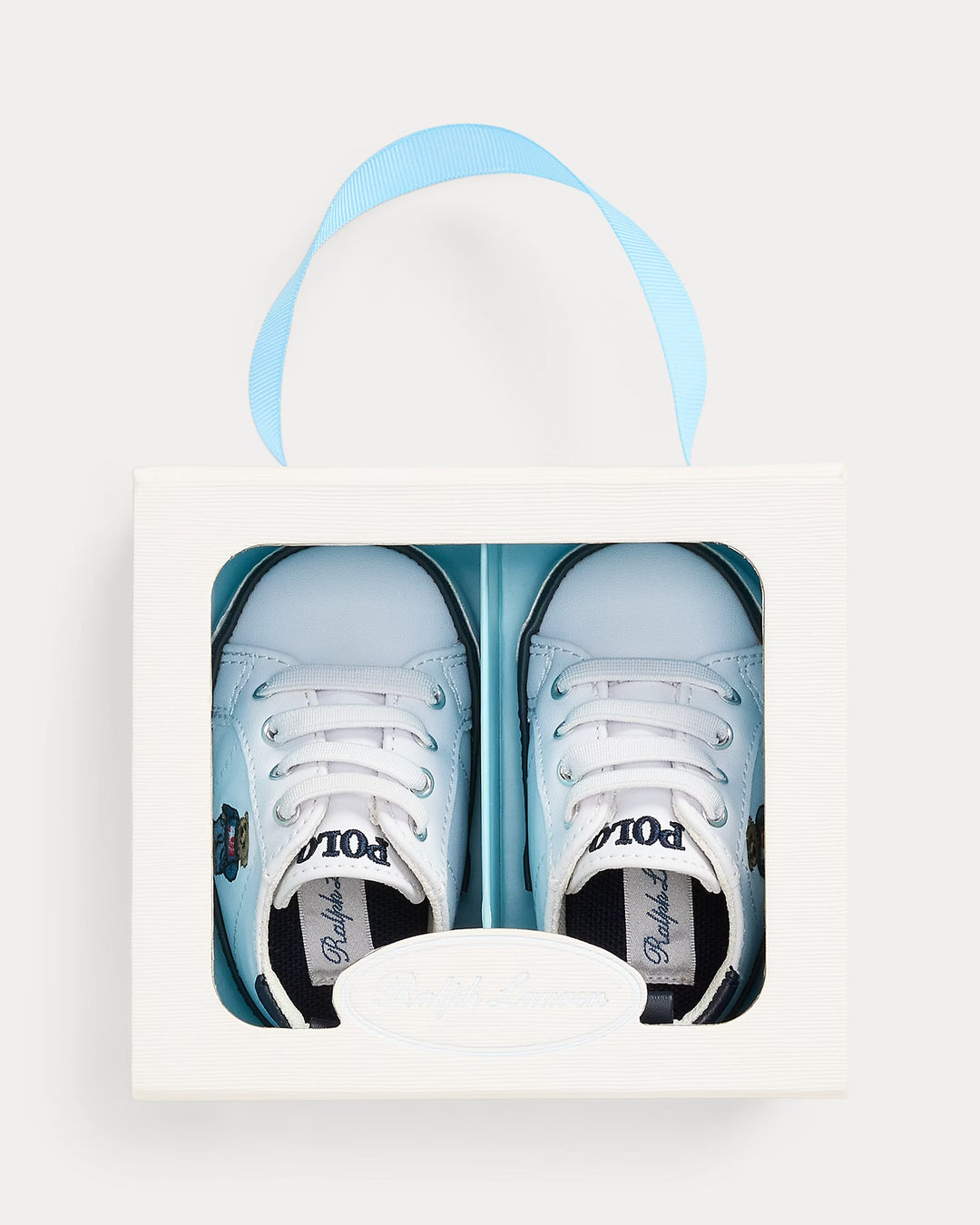 Ralph Lauren Quilton Polo Bear Faux-Leather Sneaker