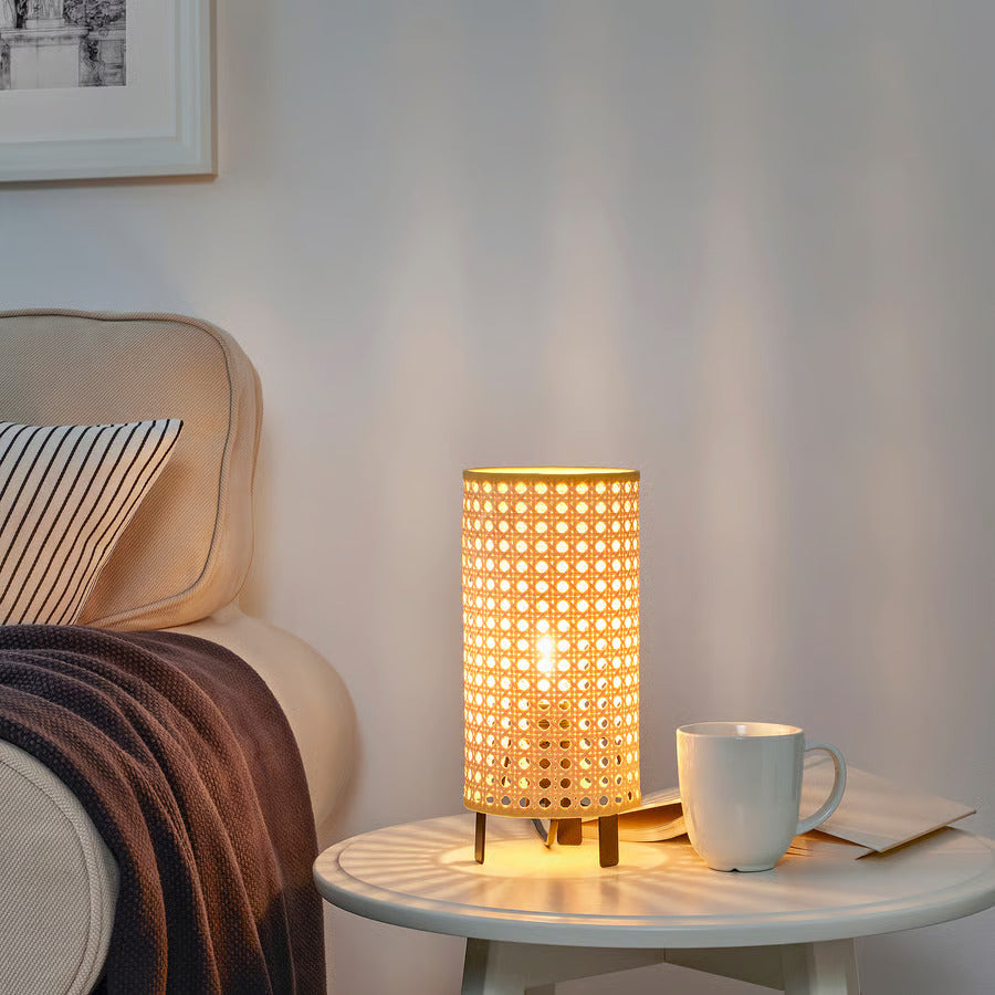 IKEA SAXHYTTAN Table lamp, beige/black, 10 "