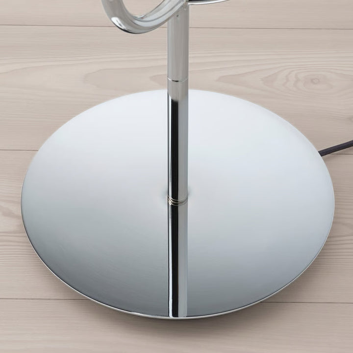 IKEA SIMRISHAMN Floor lamp, chrome plated/opal glass