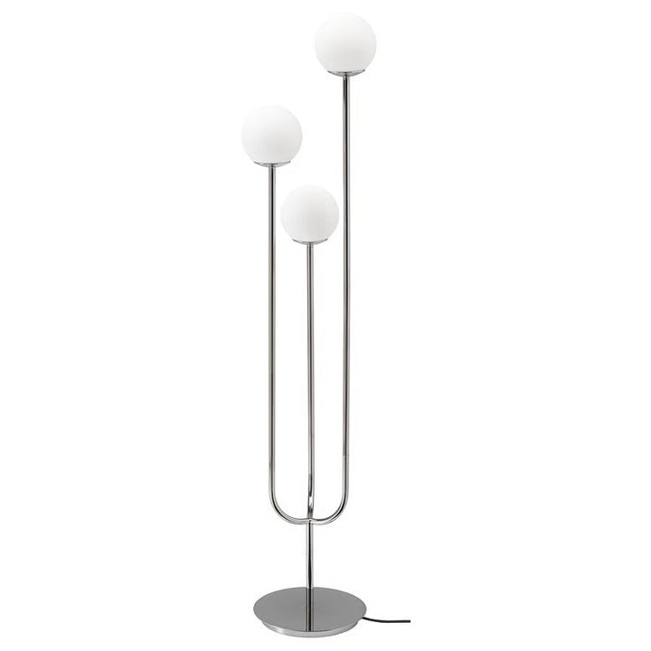 IKEA SIMRISHAMN Floor lamp, chrome plated/opal glass
