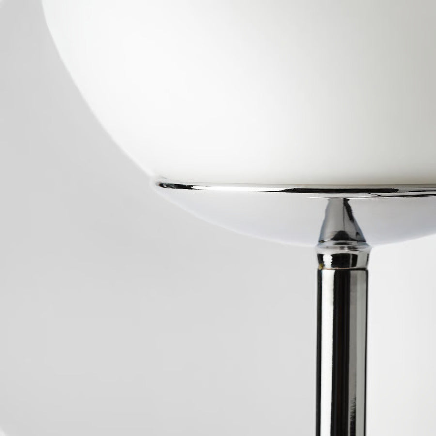 IKEA SIMRISHAMN Floor lamp, chrome plated/opal glass