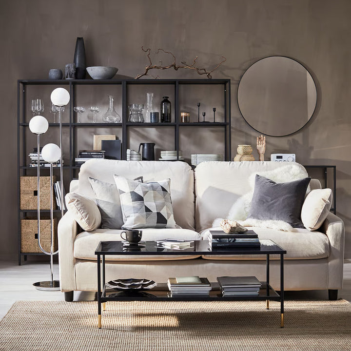 IKEA SIMRISHAMN Floor lamp, chrome plated/opal glass