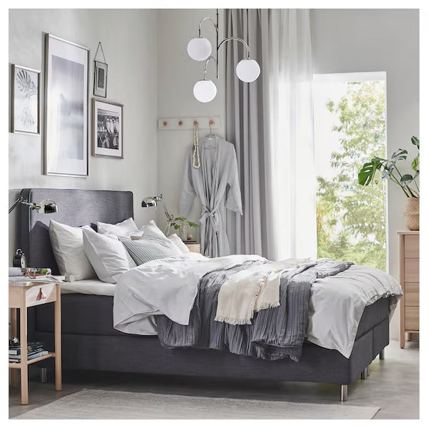 IKEA SIMRISHAMN Pendant lamp, 3-armed, chrome plated/opal glass, 22 "