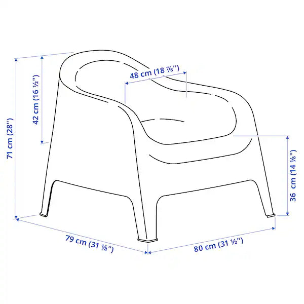 IKEA SKARPÖ Armchair, outdoor, beige