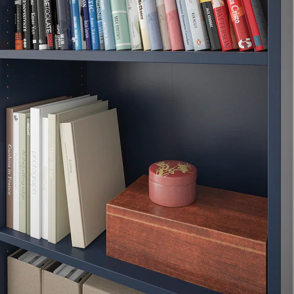 IKEA SKRUVBY TV storage combination, black-blue, 85x15x55 1/8 "