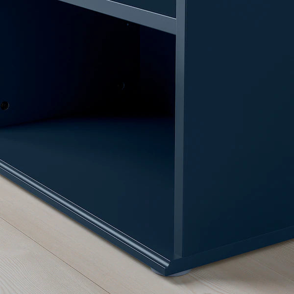 IKEA SKRUVBY TV storage combination, black-blue, 85x15x55 1/8 "