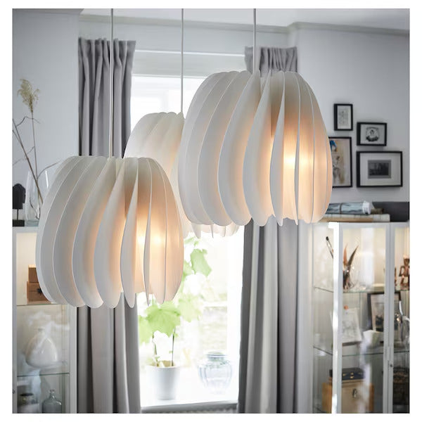 IKEA SKYMNINGEN Pendant lamp, white, 17 "
