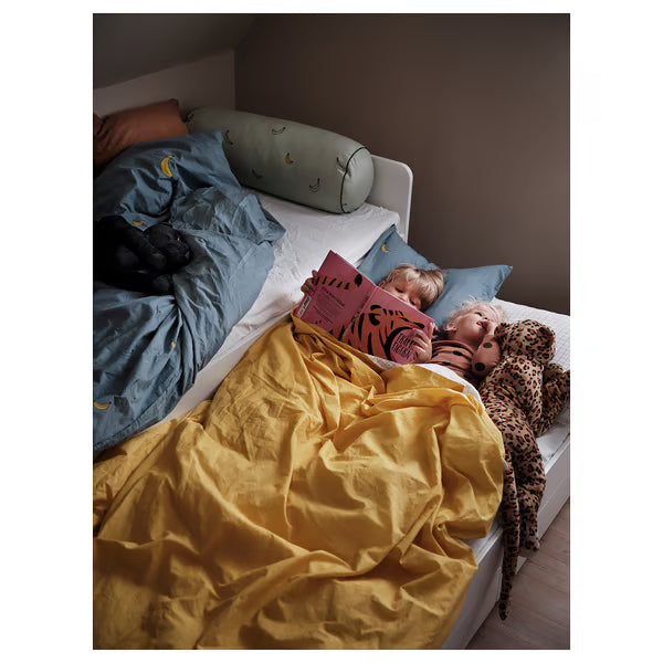 IKEA SLÄKT Bed frame w/pull-out bed + storage, white, Twin