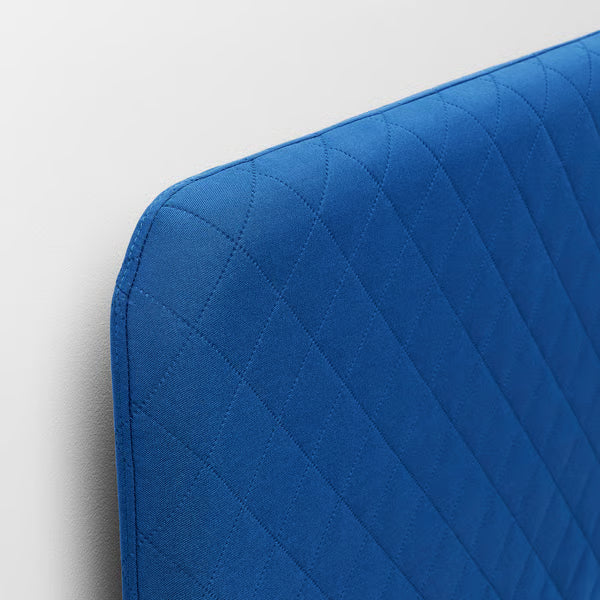 IKEA SLATTUM Upholstered bed frame, Knisa bright blue, Queen