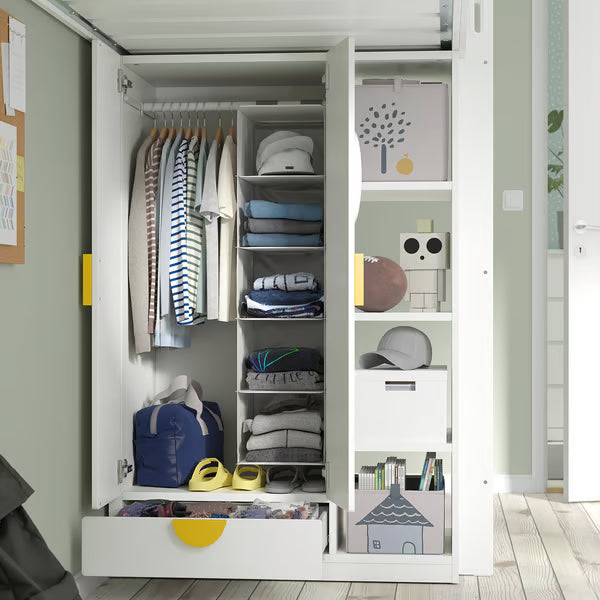 IKEA SMÅSTAD Loft bed, white with frame/with desk with 3 drawers, Twin