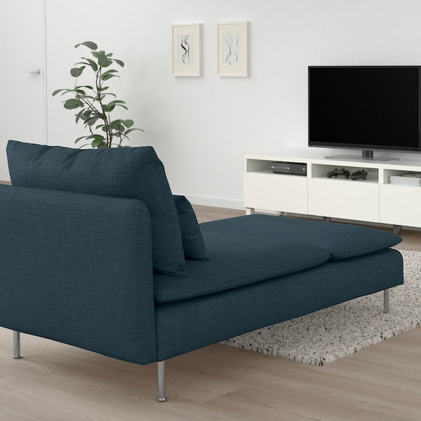 IKEA SÖDERHAMN Chaise, Hillared dark blue