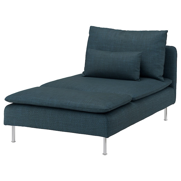 IKEA SÖDERHAMN Chaise, Hillared dark blue