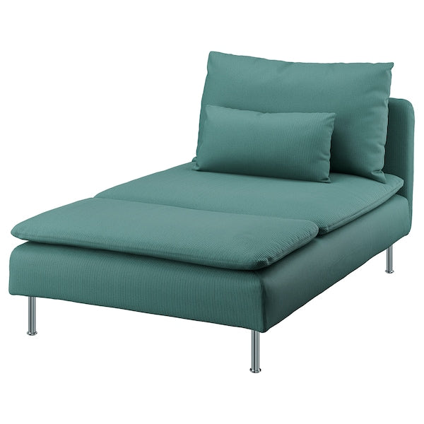 IKEA SÖDERHAMN Chaise, Kelinge gray-turquoise