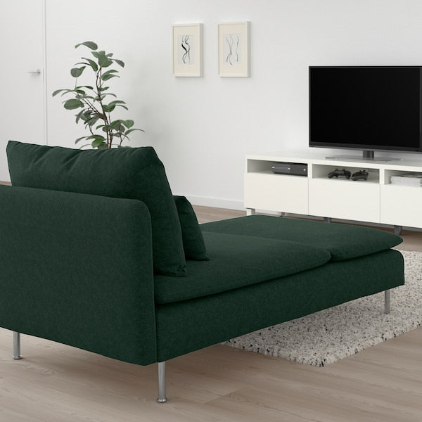 IKEA SÖDERHAMN Chaise, Tallmyra dark green