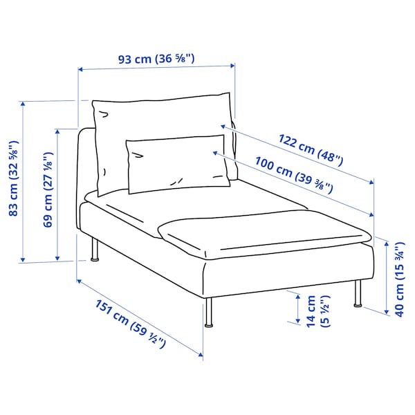IKEA SÖDERHAMN Chaise, Tonerud gray