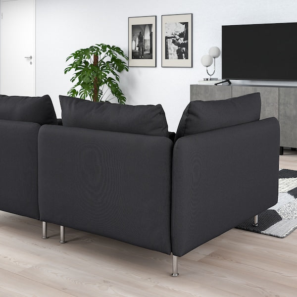 IKEA SÖDERHAMN Sofa, with open end/Fridtuna dark gray