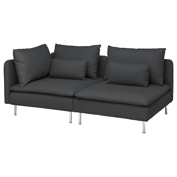 IKEA SÖDERHAMN Sofa, with open end/Fridtuna dark gray