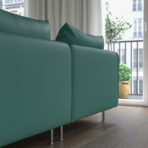 IKEA SÖDERHAMN Sofa, with open end/Kelinge gray-turquoise