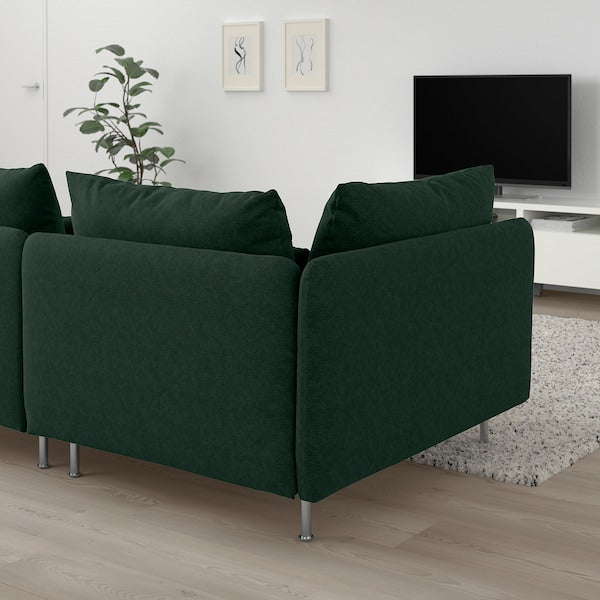 IKEA SÖDERHAMN Sofa, with open end/Tallmyra dark green