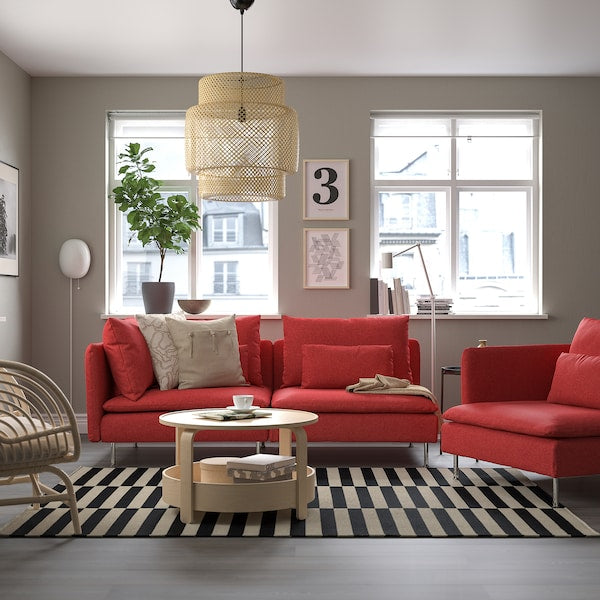 IKEA SÖDERHAMN Sofa, with open end/Tonerud red