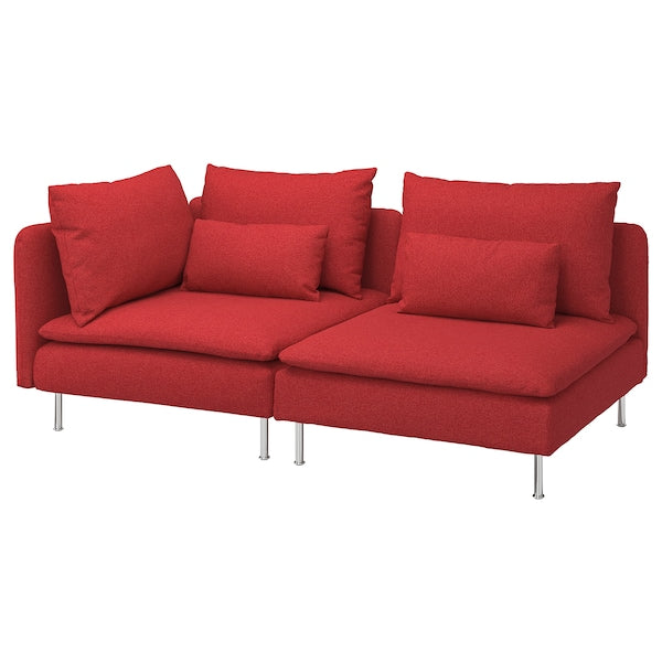 IKEA SÖDERHAMN Sofa, with open end/Tonerud red