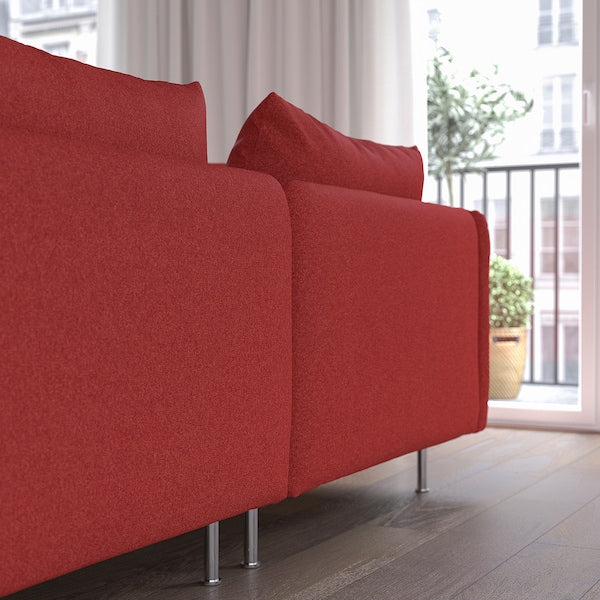 IKEA SÖDERHAMN Sofa, with open end/Tonerud red