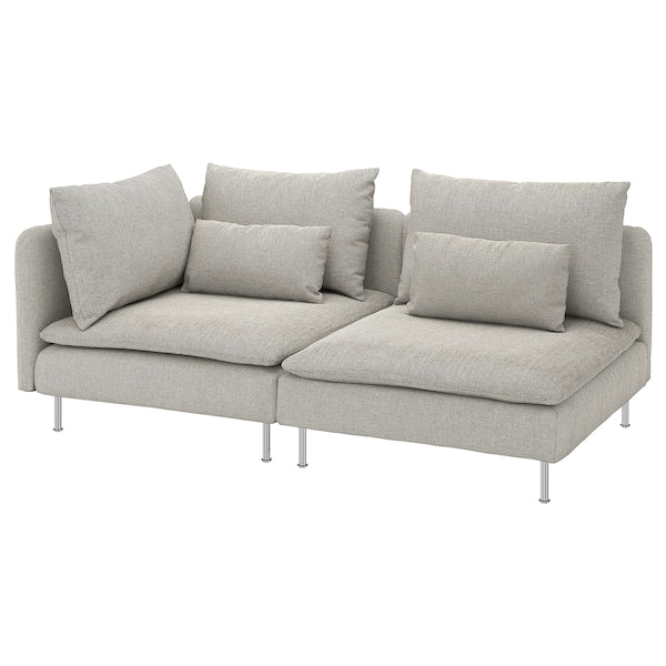 IKEA SÖDERHAMN Sofa, with open end/Viarp beige/brown