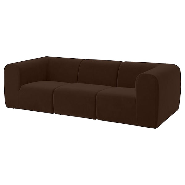 IKEA STOCKHOLM 2025 3-seat sofa, Alhamn dark brown