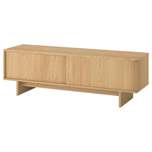 IKEA STOCKHOLM 2025 TV unit with sliding doors, oak veneer, 70 3/8x16 1/2x22 1/8 "