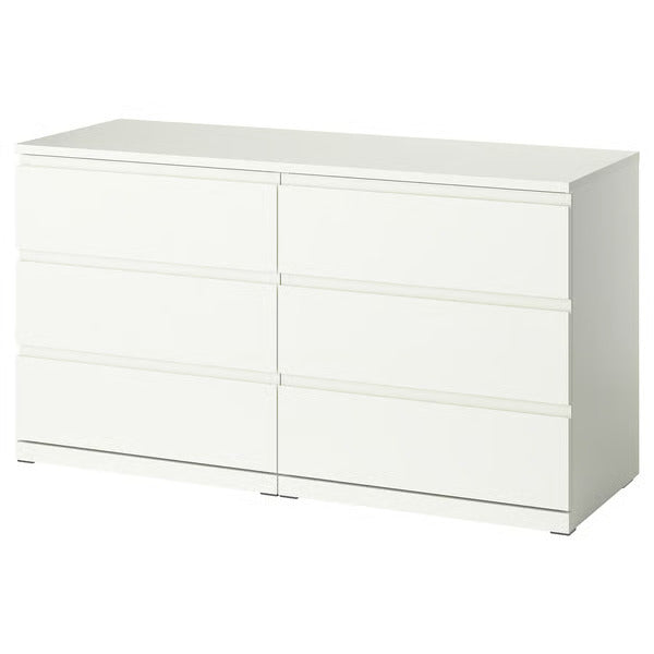 IKEA STORKLINTA 6-drawer dresser, white/anchor/unlock function