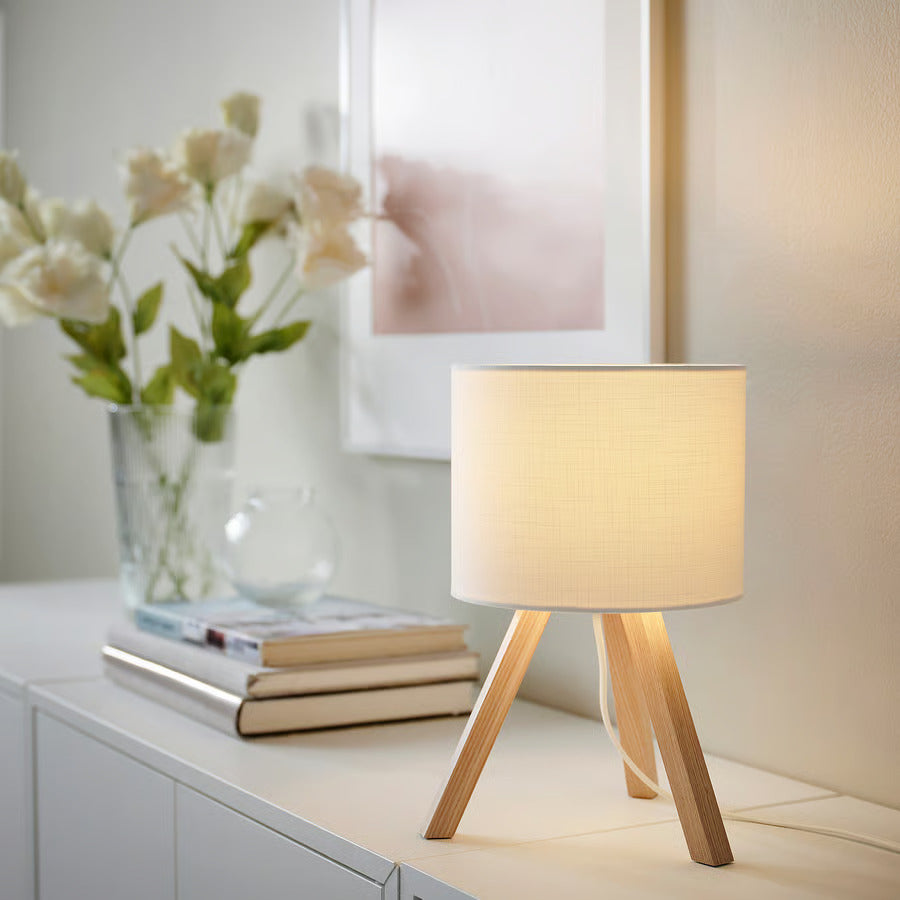Ikea STORSEGEL Table lamp, ash/white