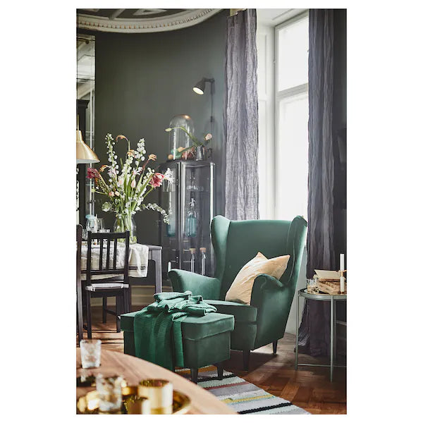 IKEA STRANDMON Wing chair, Djuparp dark green
