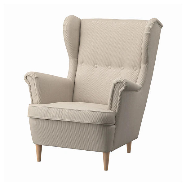 IKEA STRANDMON Wing chair, Kelinge beige