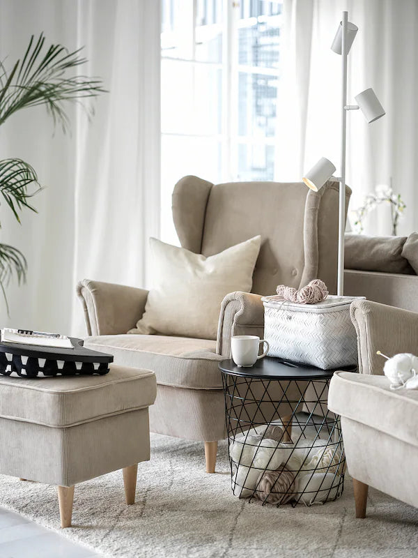 IKEA STRANDMON Wing chair, Kelinge beige